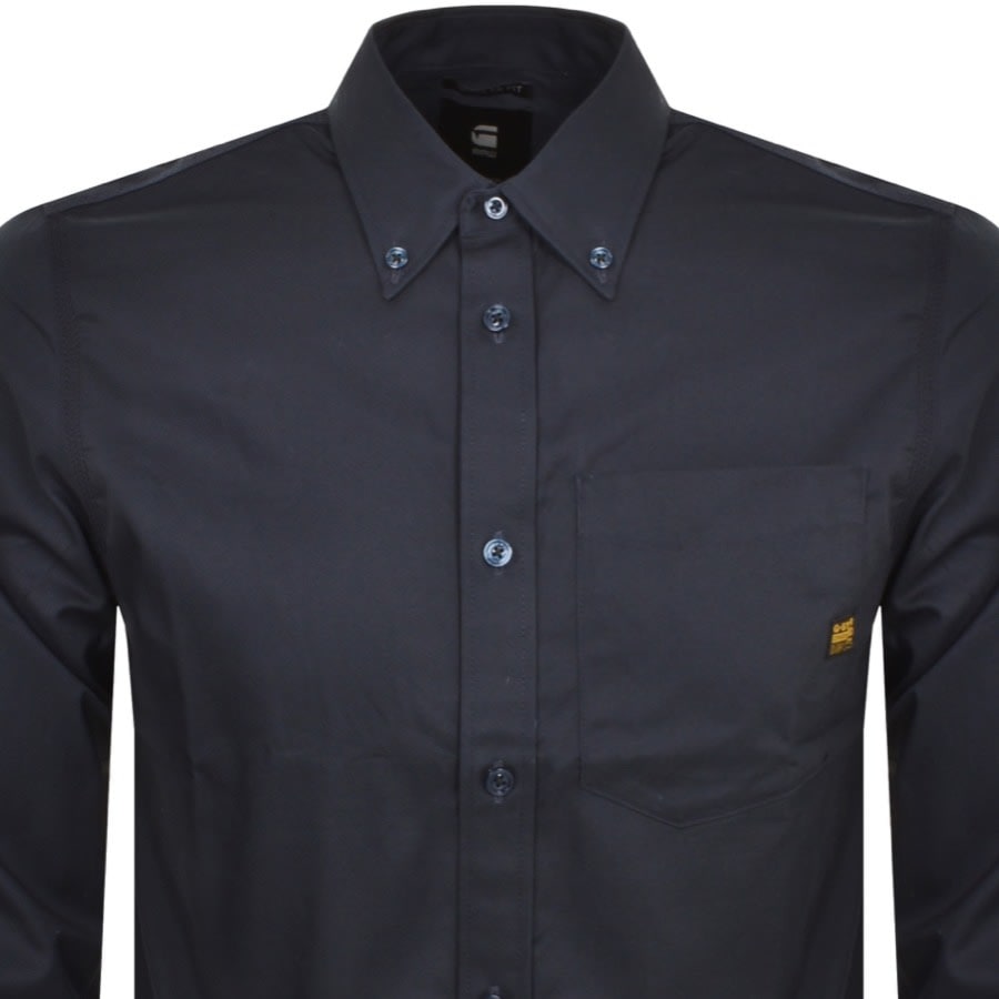 G-Star Regular Long Sleeved Shirt Navy | Mainline Menswear